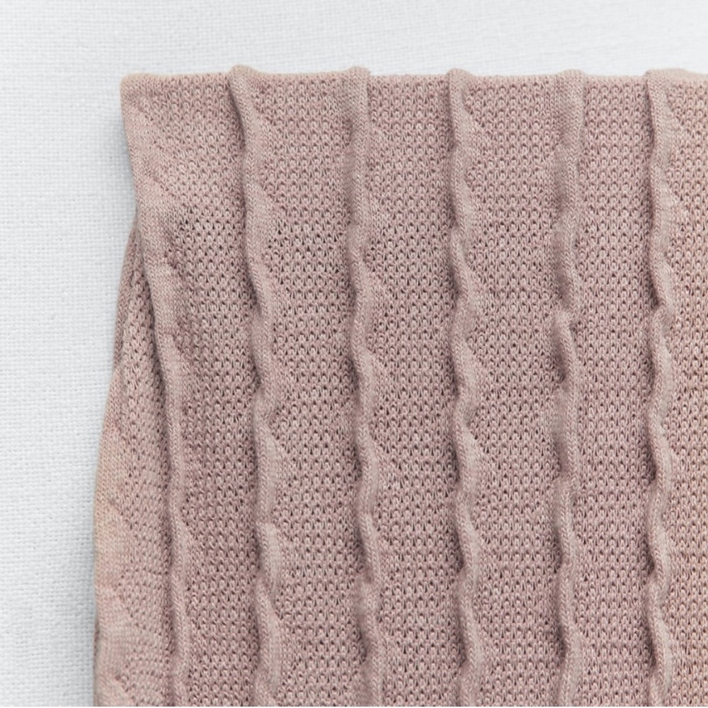 ZARA RIBBED MIDI SKIRT - Picture 6 of 7